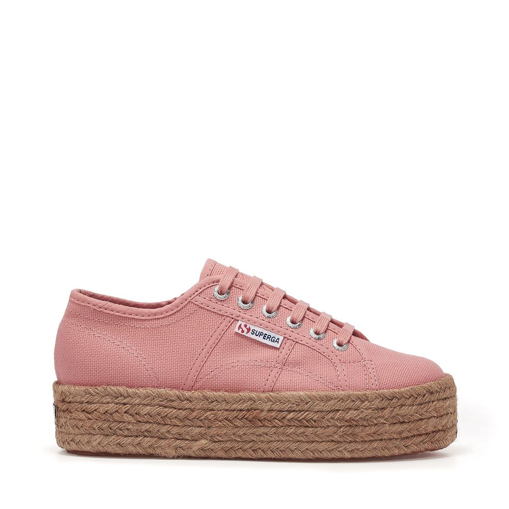 Superga 2790 Rope Red Platform Sneakers - Women's Sneakers USA | US3773198